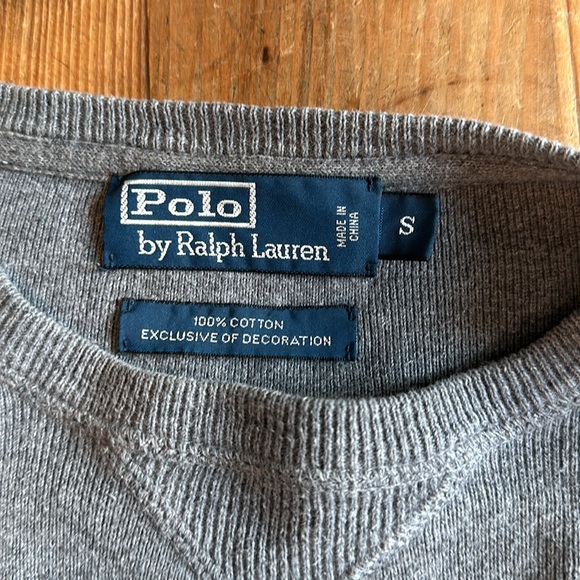 Light Gray Men’s Ralph Lauren Polo Cotton Sweater (Small) - Picture 2 of 2